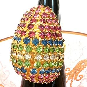Dorothy Bauer Vintage Easter Egg Ring Adjustable
